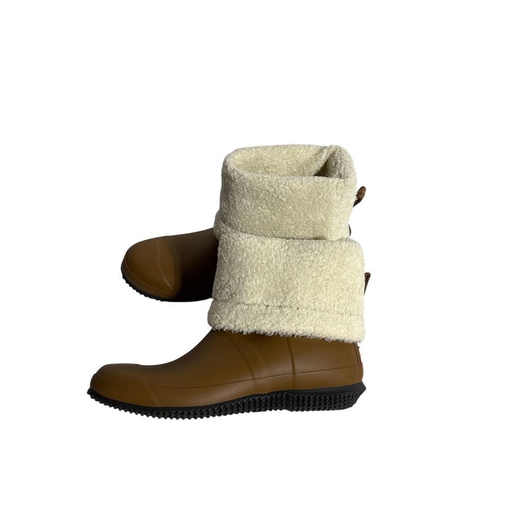 Hunter Brown and Cream Winter Boots